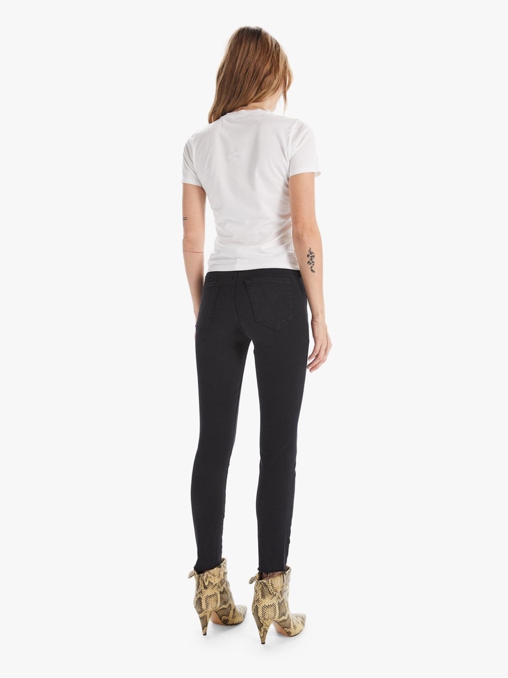 MOTHER The Looker Not Guilty Black Skinny Jeans Size 33